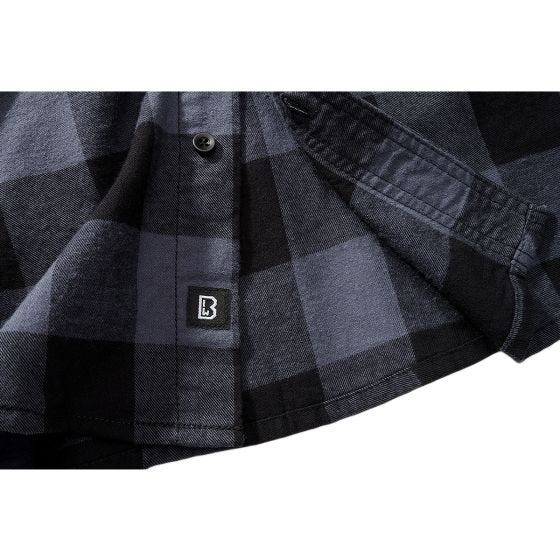 Camisa de manga corta Brandit Half Sleeve Check - Negro / Gris