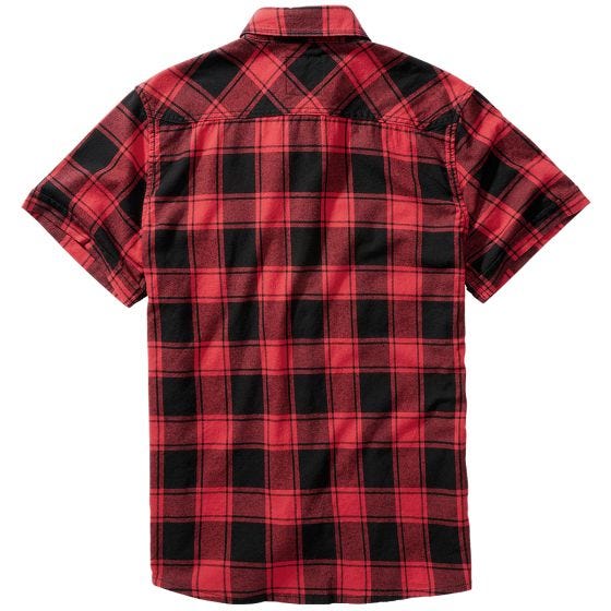 Camisa de manga corta Brandit Half Sleeve Check - Rojo / Negro