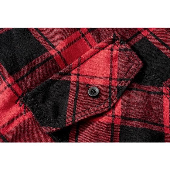 Camisa de manga corta Brandit Half Sleeve Check - Rojo / Negro