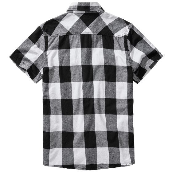 Camisa de manga corta Brandit Half Sleeve Check - Blanco / Negro