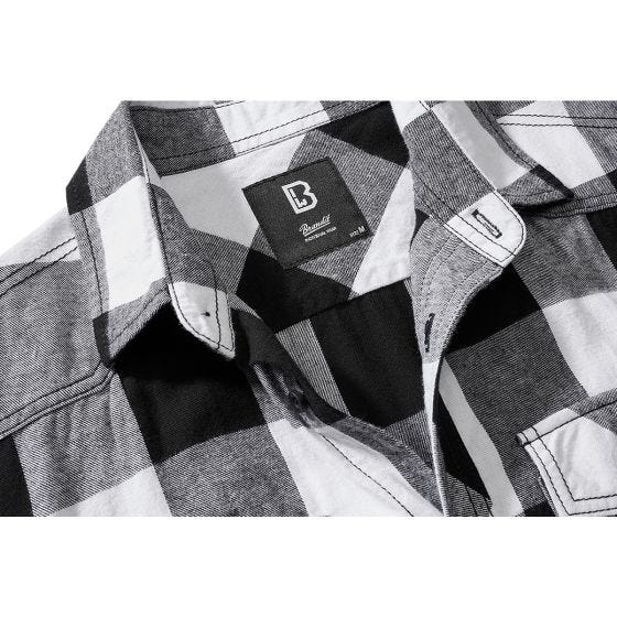 Camisa de manga corta Brandit Half Sleeve Check - Blanco / Negro