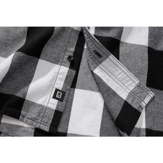 Camisa de manga corta Brandit Half Sleeve Check - Blanco / Negro