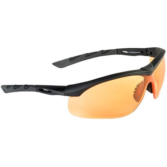 Gafas de sol Swiss Eye Lancer con lentes naranjas y montura de goma en negro