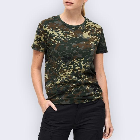 Camiseta Brandit Mujer - Flecktarn