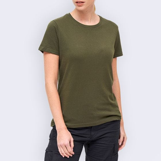 Camiseta Brandit Mujer - Oliva