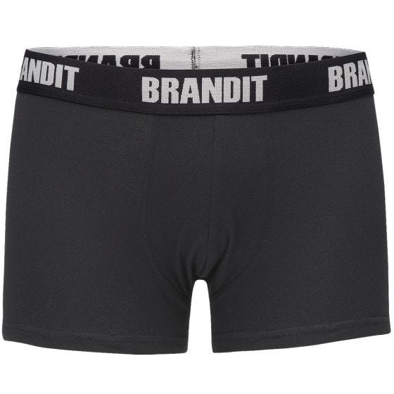 Pack de 2 calzoncillos bóxer Brandit con logo en Woodland / negro