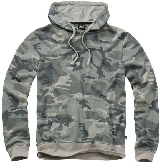 Cazadora con capucha Brandit Sweathoody - Grey Camo