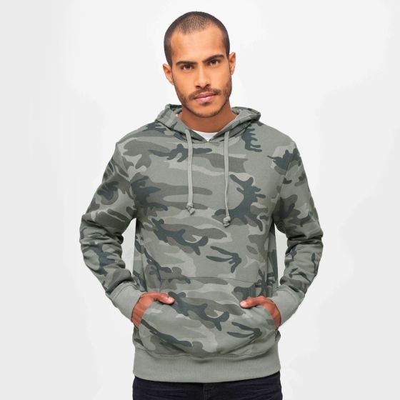 Cazadora con capucha Brandit Sweathoody - Grey Camo