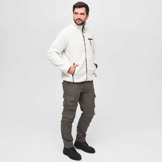 Chaqueta Brandit Teddyfleece - Blanco