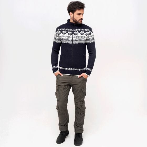 Cárdigan Brandit Cardigan Norweger - Navy
