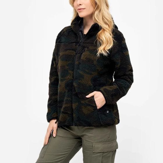Brandit Señoras Teddyfleece Chaqueta - Woodland