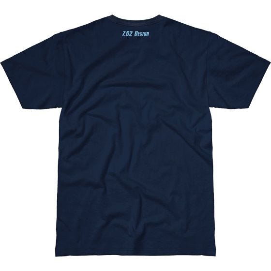 Camiseta azul marino, diseño I Love Waterboarding 7.62