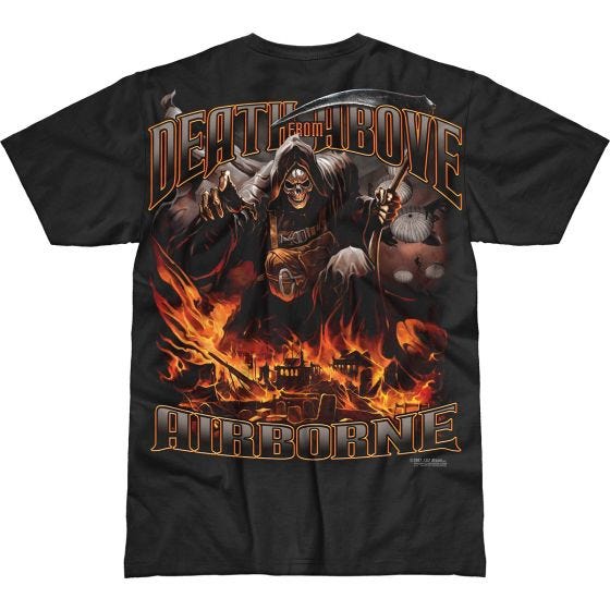 Camiseta 7.62 Design Airborne Death From Above Battlespace en negro