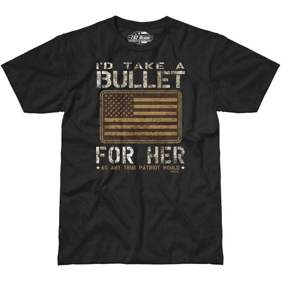 Camiseta 7.62 Design Bullet For Her en negro