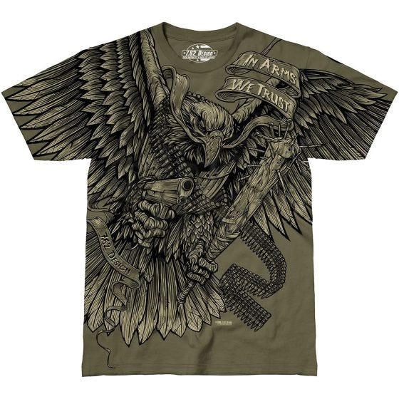 Camiseta 7.62 Design In Arms We Trust en Military Green
