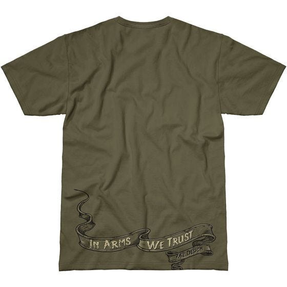 Camiseta 7.62 Design In Arms We Trust en Military Green