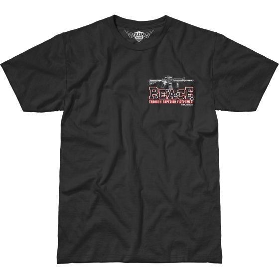 Camiseta 7.62 Design Peace Through Superior Firepower Battlespace en negro