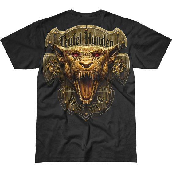 Camiseta 7.62 Design USMC Devil Dog Battlespace en negro