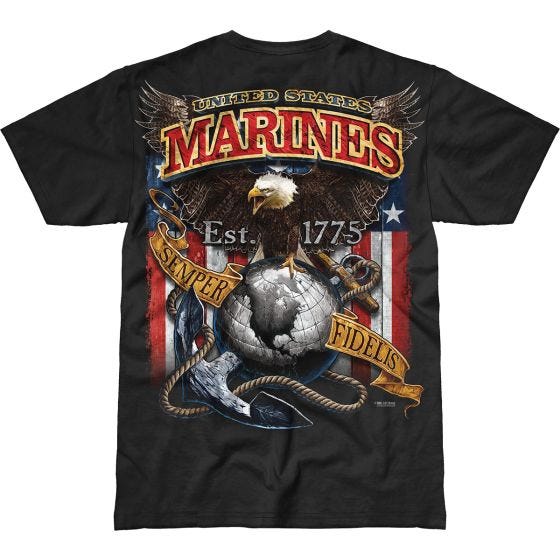 Camiseta 7.62 Design USMC Fighting Eagle Battlespace en negro