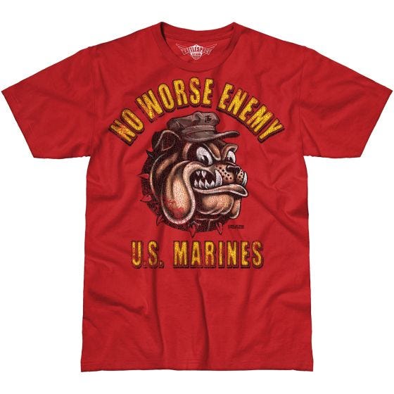 Camiseta 7.62 Design USMC No Worse Enemy Battlespace en Scarlet Heather