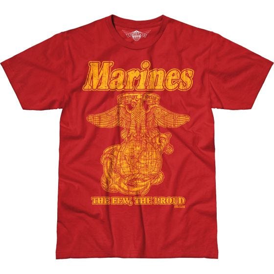 Camiseta 7.62 Design USMC Retro Battlespace en Scarlet
