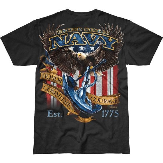 Camiseta 7.62 Design USN Fighting Eagle Battlespace en negro