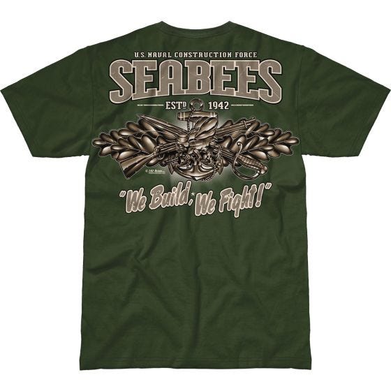Camiseta 7.62 Design USN Seabees Vintage Battlespace en Military Green