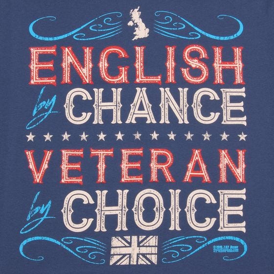 Camiseta 7.62 Design Veteran By Choice English en Indigo Blue