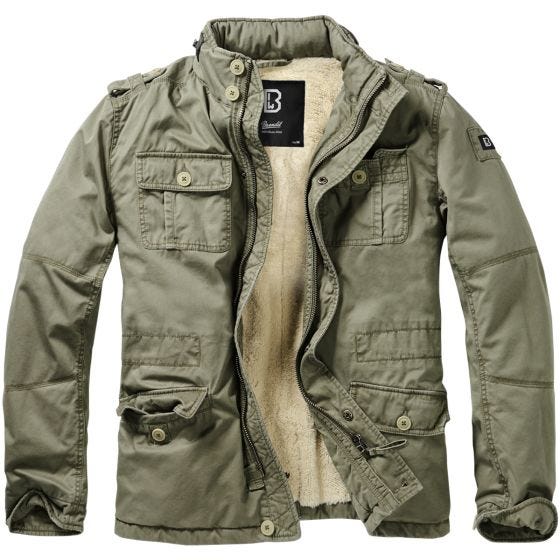 Chaqueta de invierno Brandit Britannia en verde oliva