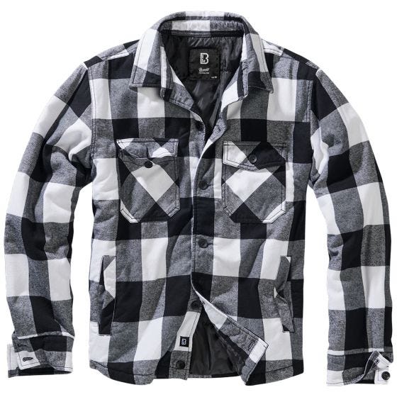 Chaqueta Brandit Lumber - Blanco / Negro