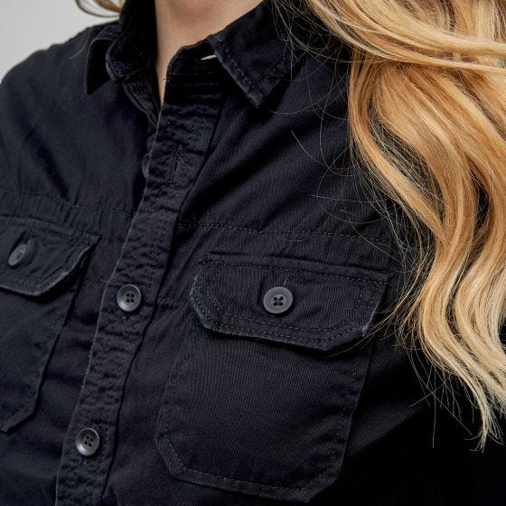Camiseta de manga larga Brandit Mujer Antiguo - Negro