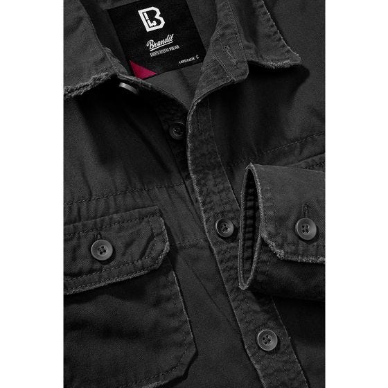 Camiseta de manga larga Brandit Mujer Antiguo - Negro