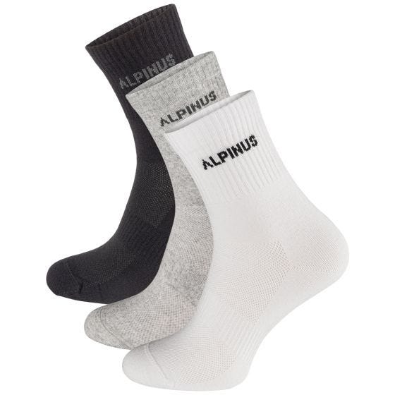 Calcetines Alpinus Alpamayo 3-Pack - Negro / Gris / Blanco