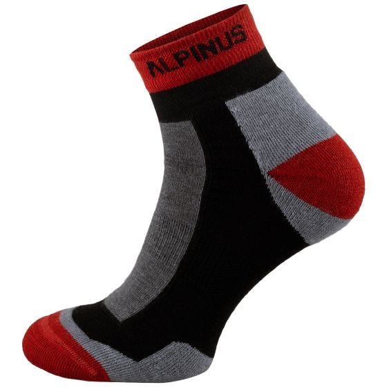Calcetines cortos Alpinus Sveg - Gris / Rojo