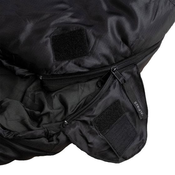 Saco de dormir Alpinus Classic 1050 (Left) - Negro / Naranja