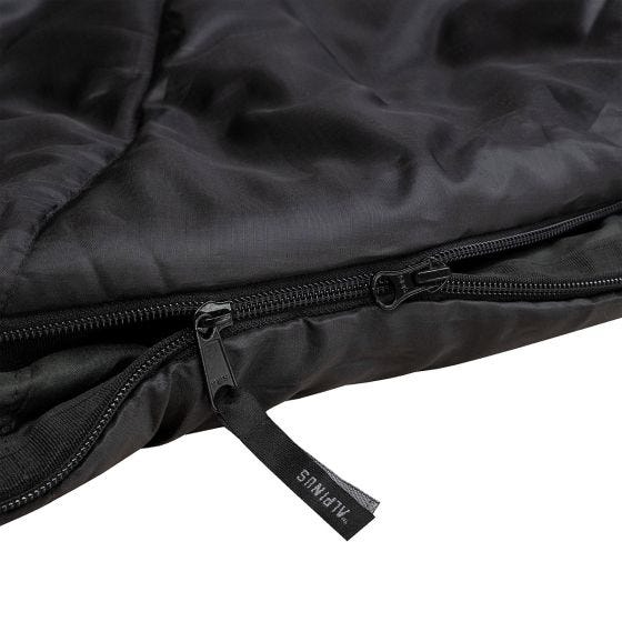 Saco de dormir Alpinus Classic 1050 (Left) - Negro / Naranja