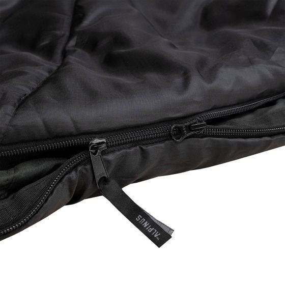 Saco de dormir Alpinus Classic 1050 (Right) - Negro / Naranja