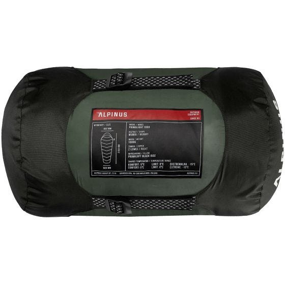 Saco de dormir Alpinus PrimaLight 1000 (Right) - Verde
