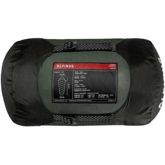Saco de dormir Alpinus Primalight 1000 (Left) - Verde