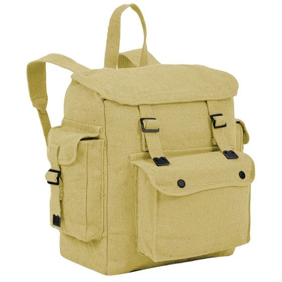 Mochila grande Highlander con correas y bolsillos en beige
