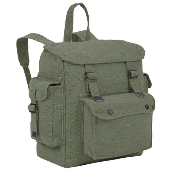 Mochila grande Highlander con correas y bolsillos en verde oliva