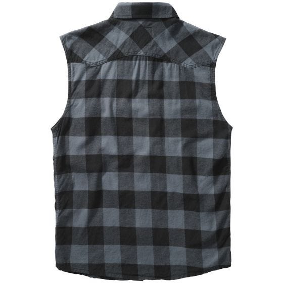 Camisa a cuadros Brandit Sleeveless - Negro / Gris
