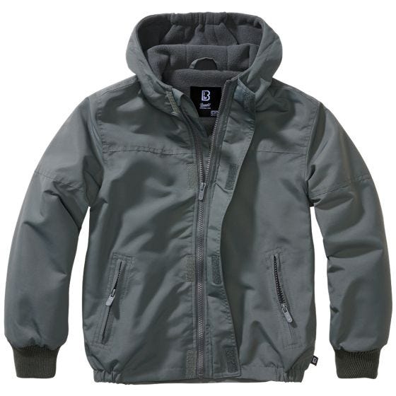 Chaqueta Brandit Niños Windbreaker Front Zip - Antracita