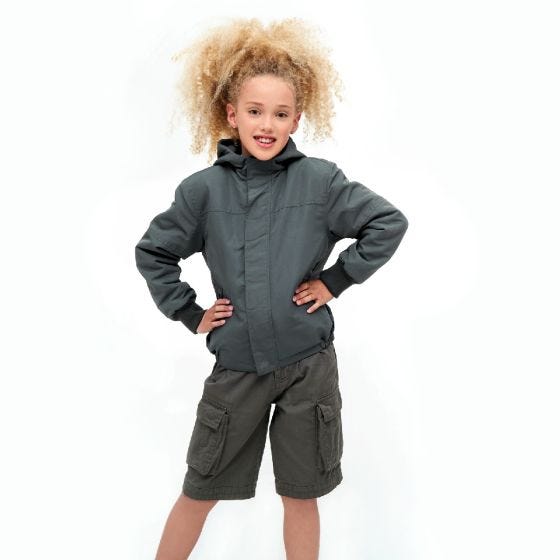 Chaqueta Brandit Niños Windbreaker Front Zip - Antracita