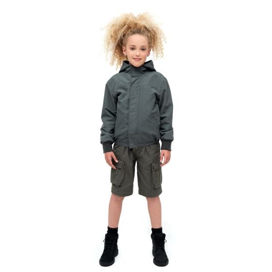 Chaqueta Brandit Niños Windbreaker Front Zip - Antracita