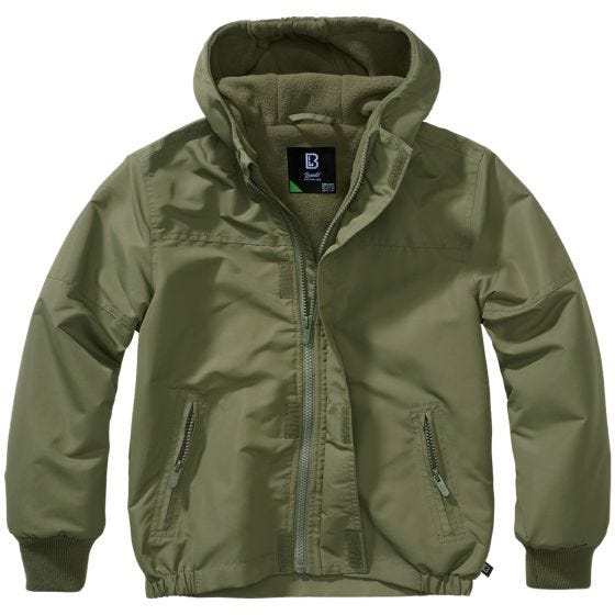 Chaqueta Brandit Niños Windbreaker Front Zip - Oliva