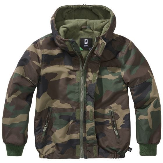 Chaqueta Brandit Niños Windbreaker Front Zip - Woodland