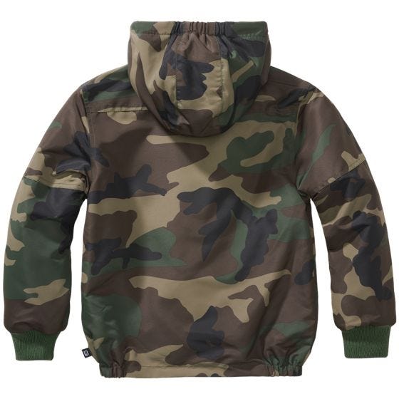 Chaqueta Brandit Niños Windbreaker Front Zip - Woodland