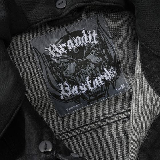 Chaqueta de mezclilla Brandit Motörhead Cradock - Negro