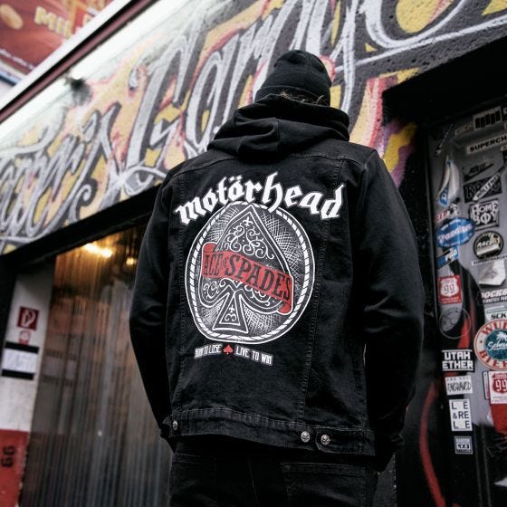 Chaqueta de mezclilla Brandit Motörhead Cradock - Negro